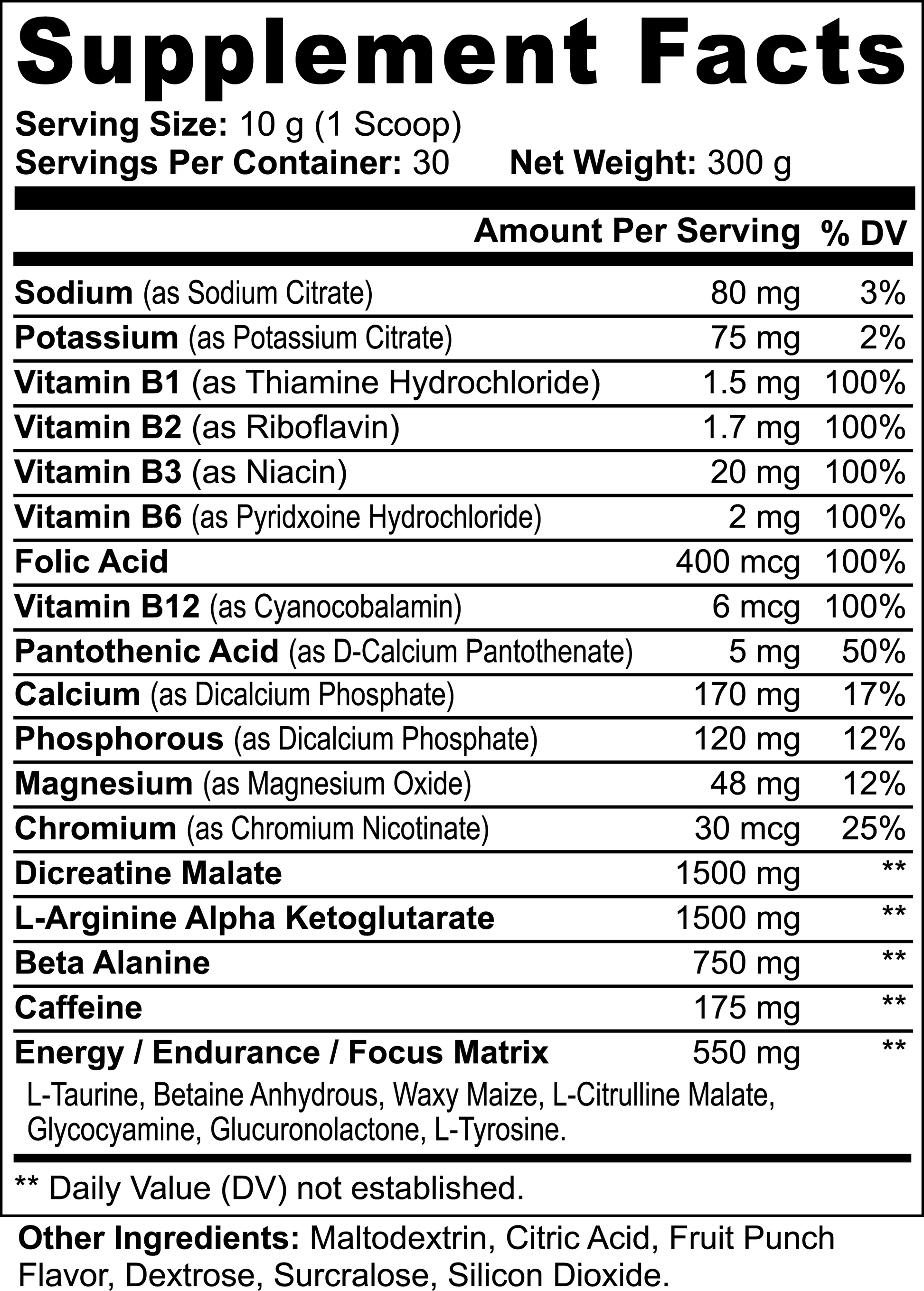 Nitric Shock Pre-Workout Powder (Fruit Punch) - Sphere Five