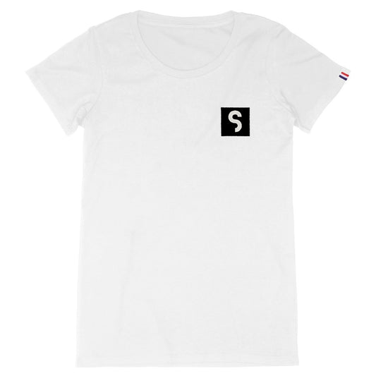 Women's White Organic Cotton French T-Shirt with favicon